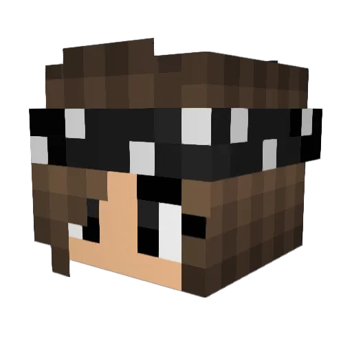 sandrasako Minecraft avatar head, 3D render