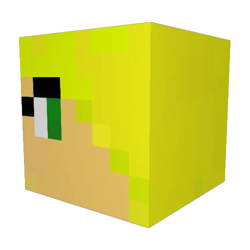 sandstormkatie Minecraft avatar head, 3D render
