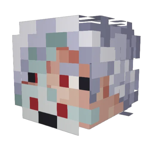 sandstworm Minecraft avatar head, 3D render
