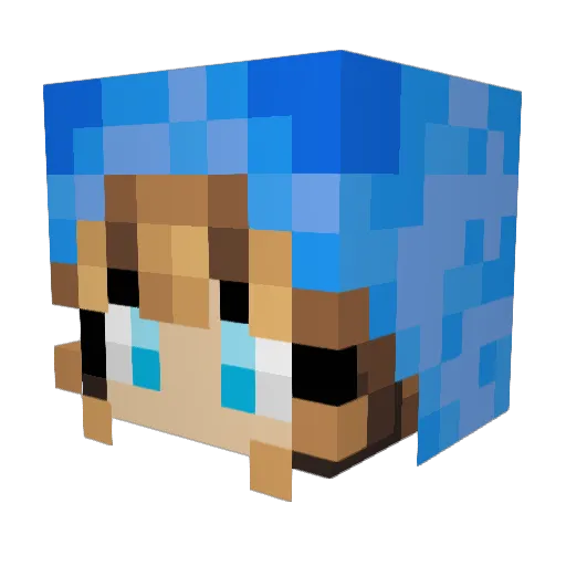 sandycat1 Minecraft avatar head, 3D render