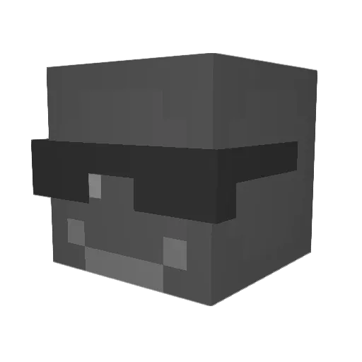 sandyglalony Minecraft avatar head, 3D render