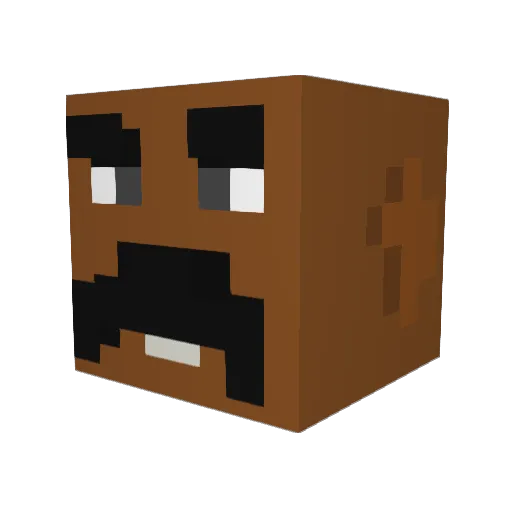 sandymeows Minecraft avatar head, 3D render