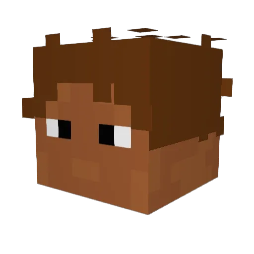sandytron Minecraft avatar head, 3D render