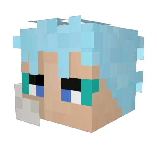 sanemiKaze Minecraft avatar head, 3D render