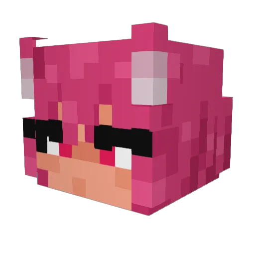 sanflova Minecraft avatar head, 3D render