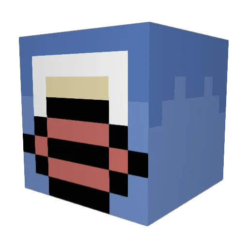 sangeune Minecraft avatar head, 3D render