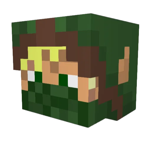 sangfroi Minecraft avatar head, 3D render
