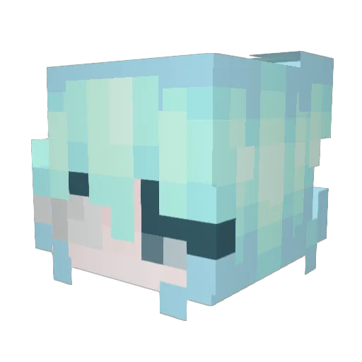 saniban Minecraft avatar head, 3D render
