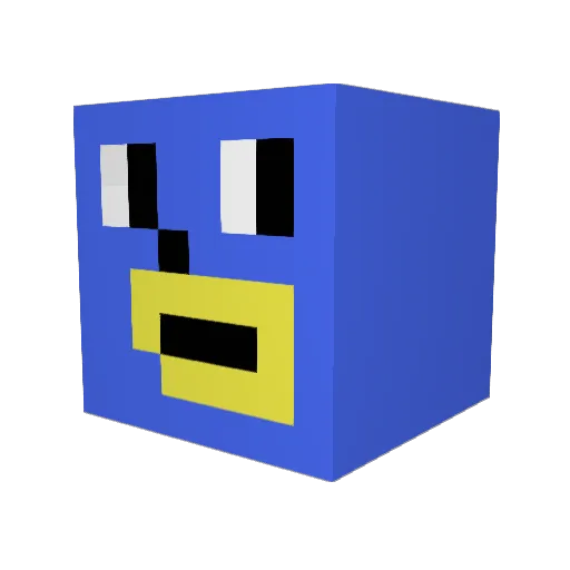 sanichegehug Minecraft avatar head, 3D render