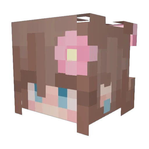 saniinya Minecraft avatar head, 3D render