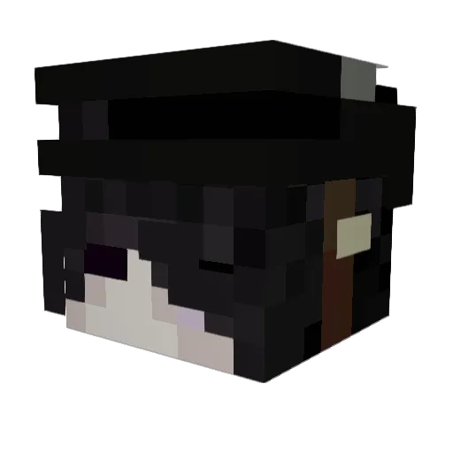 sanjixD Minecraft avatar head, 3D render