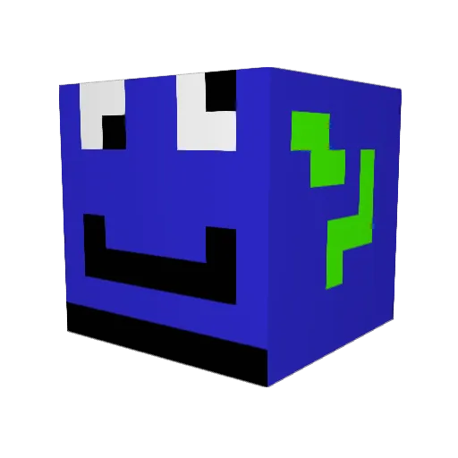 sanlill Minecraft avatar head, 3D render