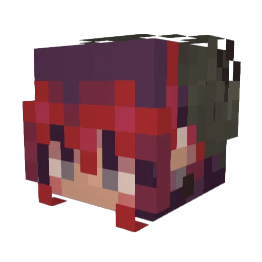 sanmee Minecraft avatar head, 3D render