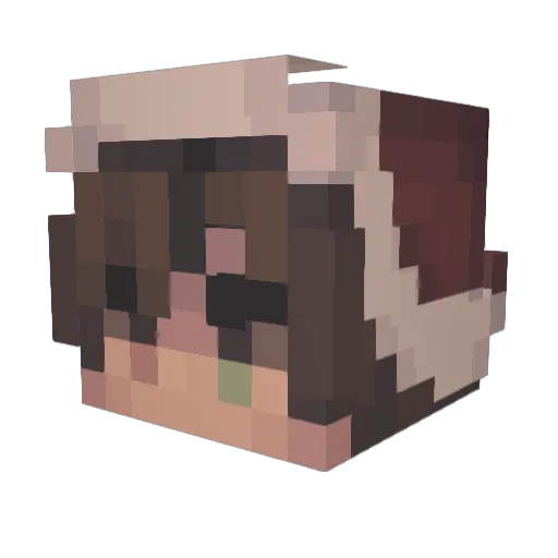 sanmofe Minecraft avatar head, 3D render