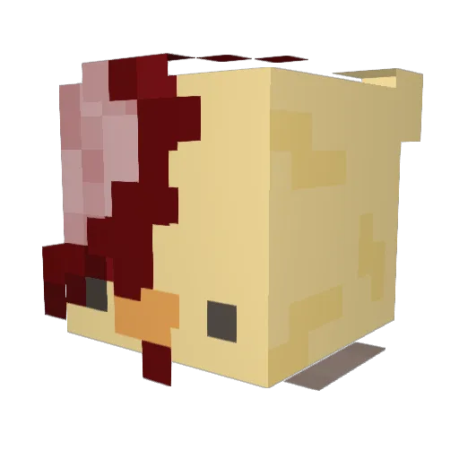 sannerted Minecraft avatar head, 3D render