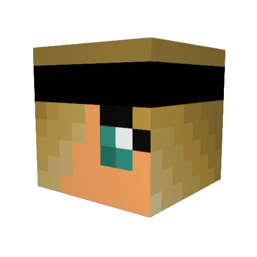 sannx_ Minecraft avatar head, 3D render