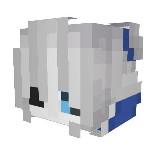 sans2585 Minecraft avatar head, 3D render