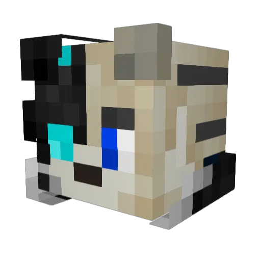 sans3124 Minecraft avatar head, 3D render