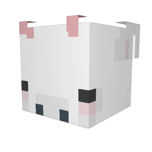 sansaic Minecraft avatar head, 3D render