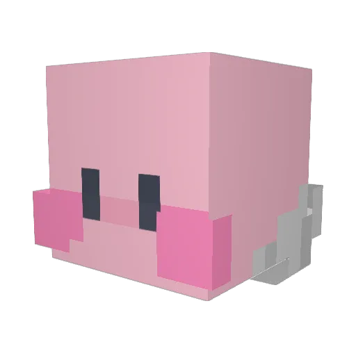 sansali Minecraft avatar head, 3D render