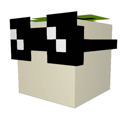 sansam3 Minecraft avatar head, 3D render