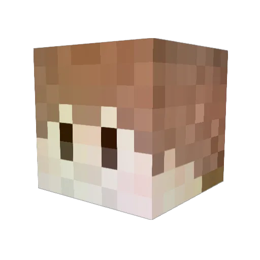 sansdad Minecraft avatar head, 3D render
