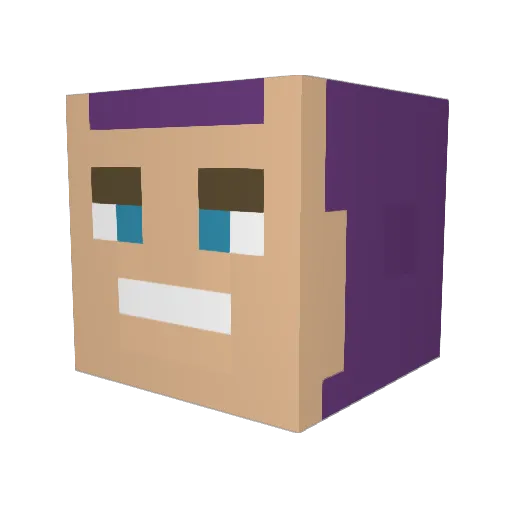sansei6 Minecraft avatar head, 3D render