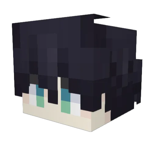 sanshen820 Minecraft avatar head, 3D render