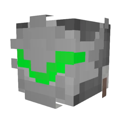 sanstheman Minecraft avatar head, 3D render