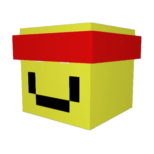 sansundan Minecraft avatar head, 3D render
