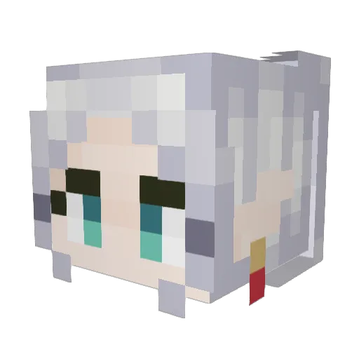 santa_man Minecraft avatar head, 3D render