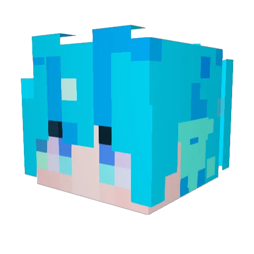 santa_yg Minecraft avatar head, 3D render