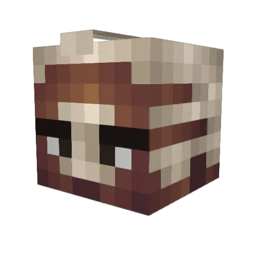 santacg Minecraft avatar head, 3D render