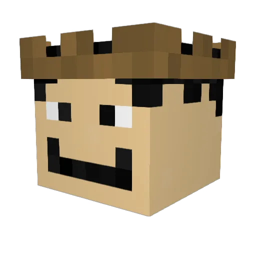 santaclasue Minecraft avatar head, 3D render