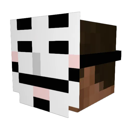 santahashi Minecraft avatar head, 3D render