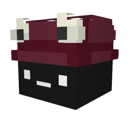 santebaba Minecraft avatar head, 3D render