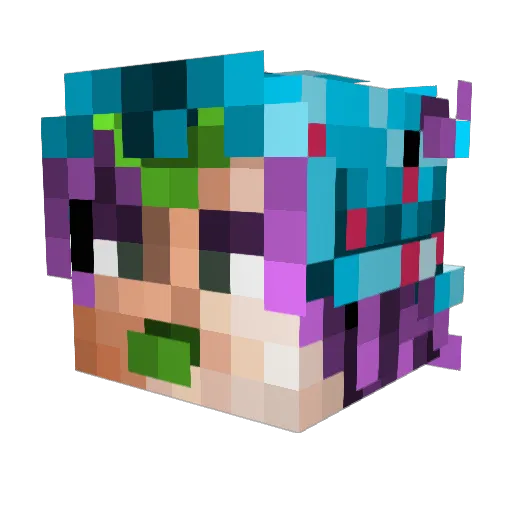 santi0402 Minecraft avatar head, 3D render