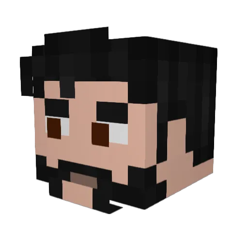 santi_v Minecraft avatar head, 3D render