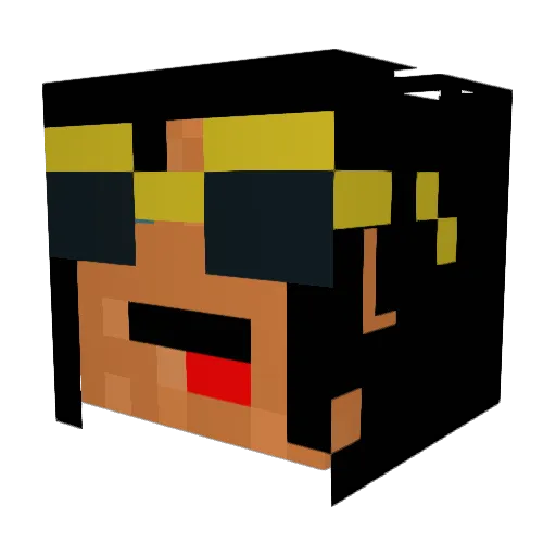 santidogg Minecraft avatar head, 3D render