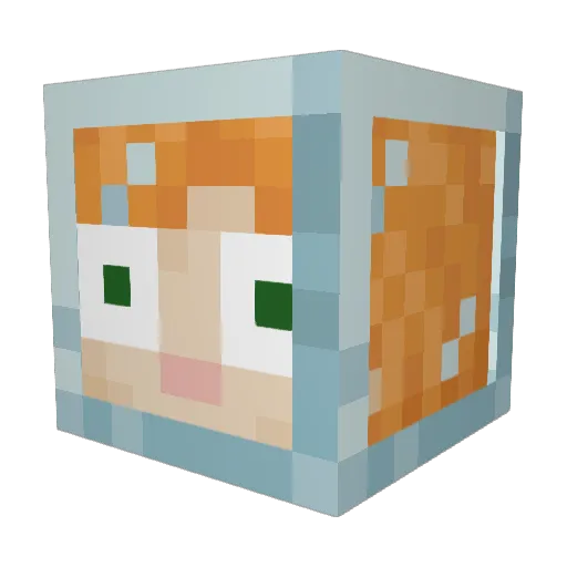santiii_hi Minecraft avatar head, 3D render