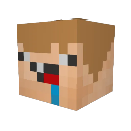 santisobera Minecraft avatar head, 3D render