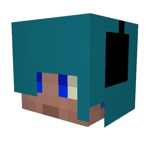 santixlp Minecraft avatar head, 3D render