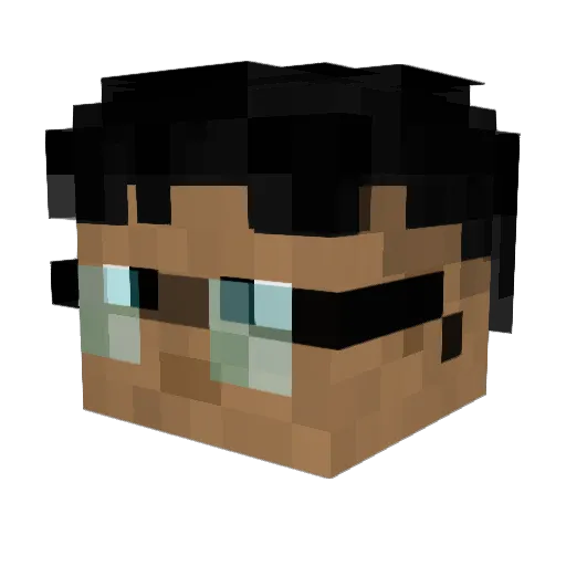 santiyiy Minecraft avatar head, 3D render