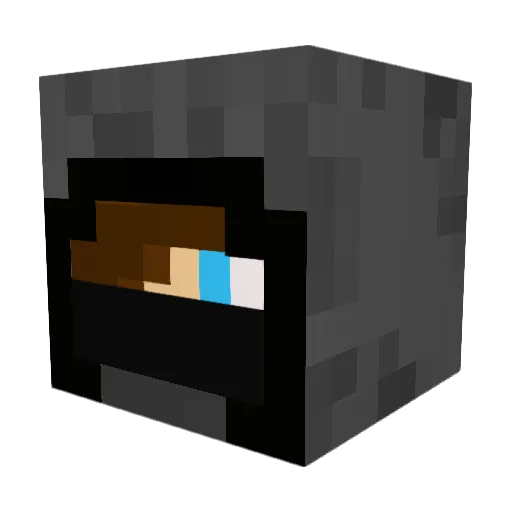 santroy Minecraft avatar head, 3D render