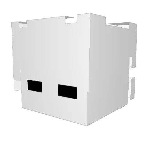 sants___ Minecraft avatar head, 3D render