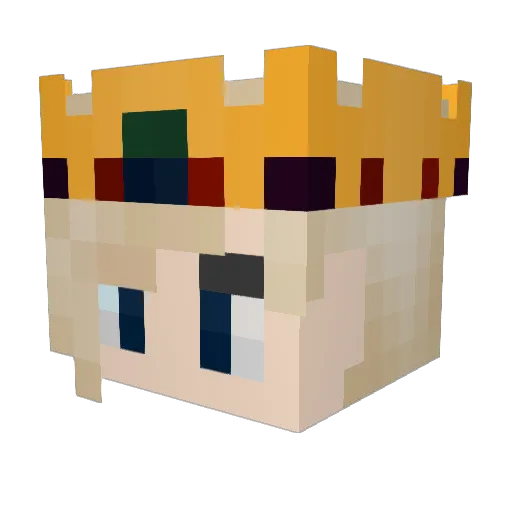 sanwa Minecraft avatar head, 3D render
