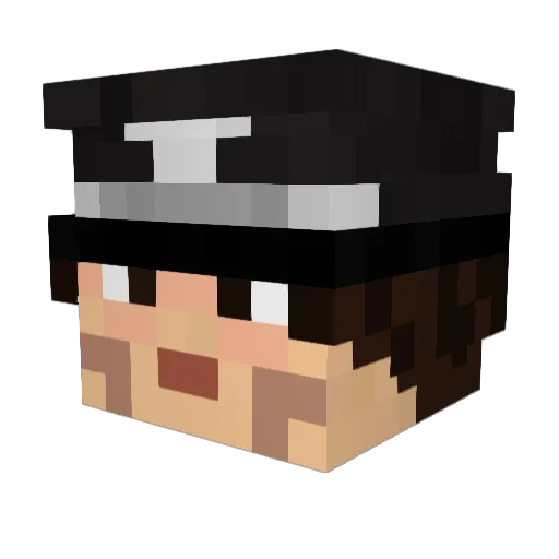 sanyak Minecraft avatar head, 3D render