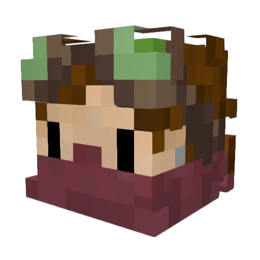 sanyamenace Minecraft avatar head, 3D render
