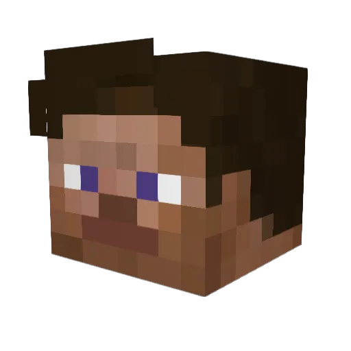 sanyayyy Minecraft avatar head, 3D render