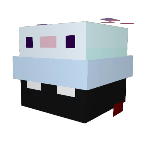 sanyueji Minecraft avatar head, 3D render